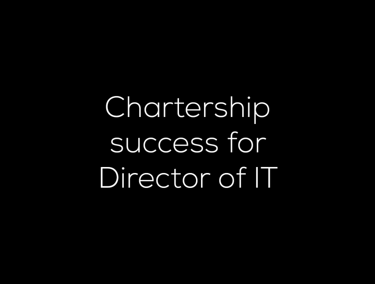 Chartership success for Director of IT